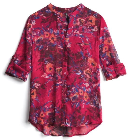 Colored Button down Top - Picture 1 of 1